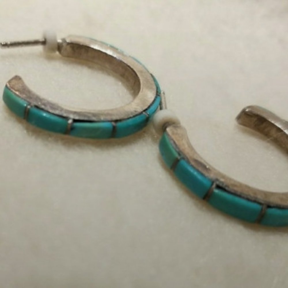 Turquoise hoops